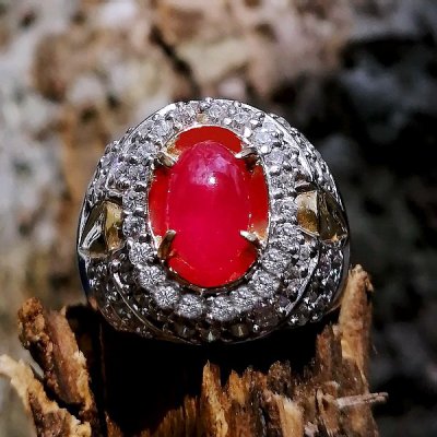 BEAUTIFUL RED RUBY RING  batu permata
