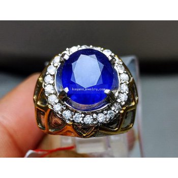 BLUE SAPPHIRE RING SF670  batu permata