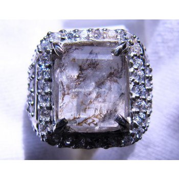 CINCIN PHANTOM QUARTZ MOTIF ANTIK  batu permata